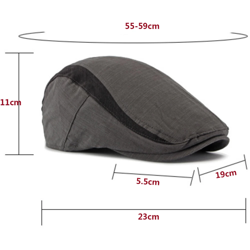 HT5114 Atmungsaktive Frühlings- und Sommermütze für Herren und Damen, Künstler- und Malermütze, Patchwork-Eiweismütze, 2026 Neu, Verstellbare Baskenmütze – Detail 1