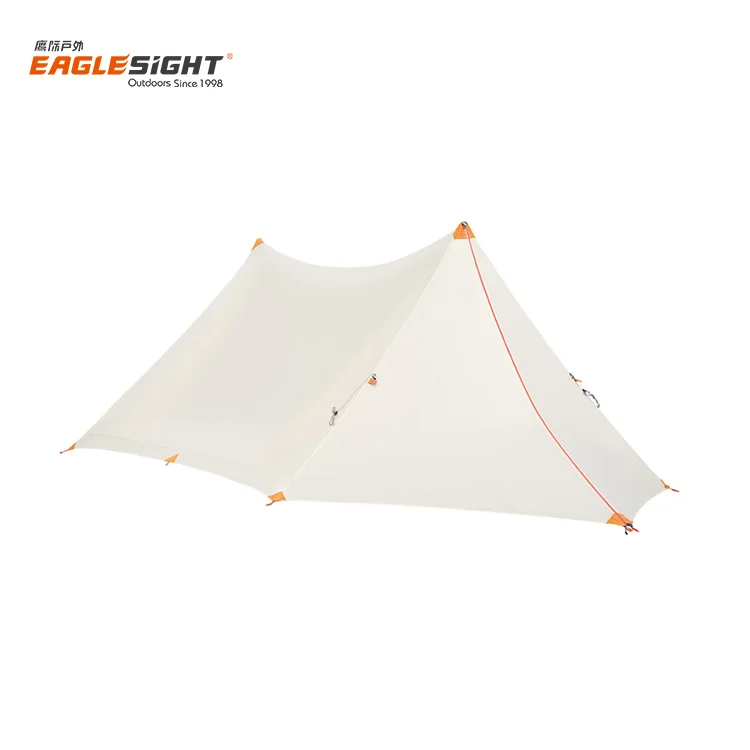 2 Person 30D Nylon Ripstop Waterproof Ultralight Trekking Pole Shelter Backpacking Tent For Camping