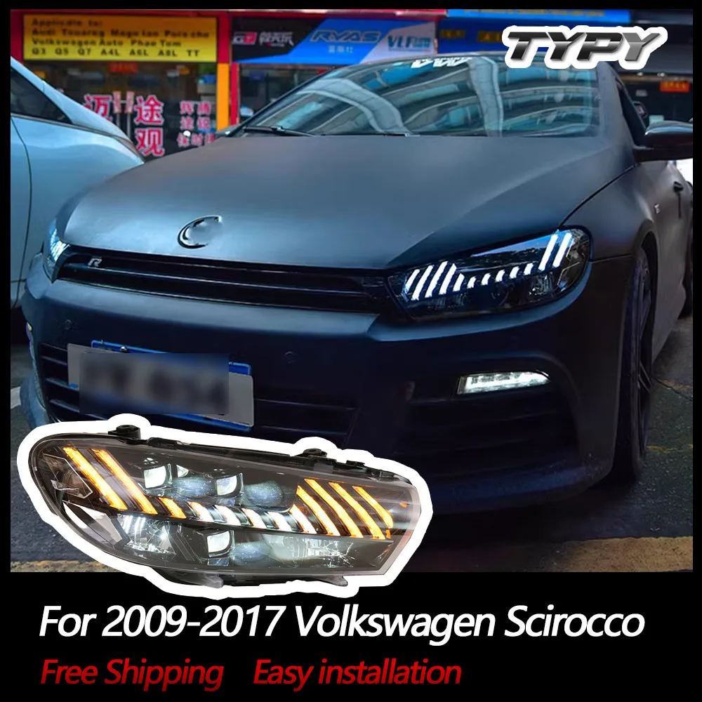 

TYPY Car Headlights For Volkswagen Scirocco 2009-2017 LED Car Lamps Daytime Running Lights Dynamic Turn Signals Car Accessories