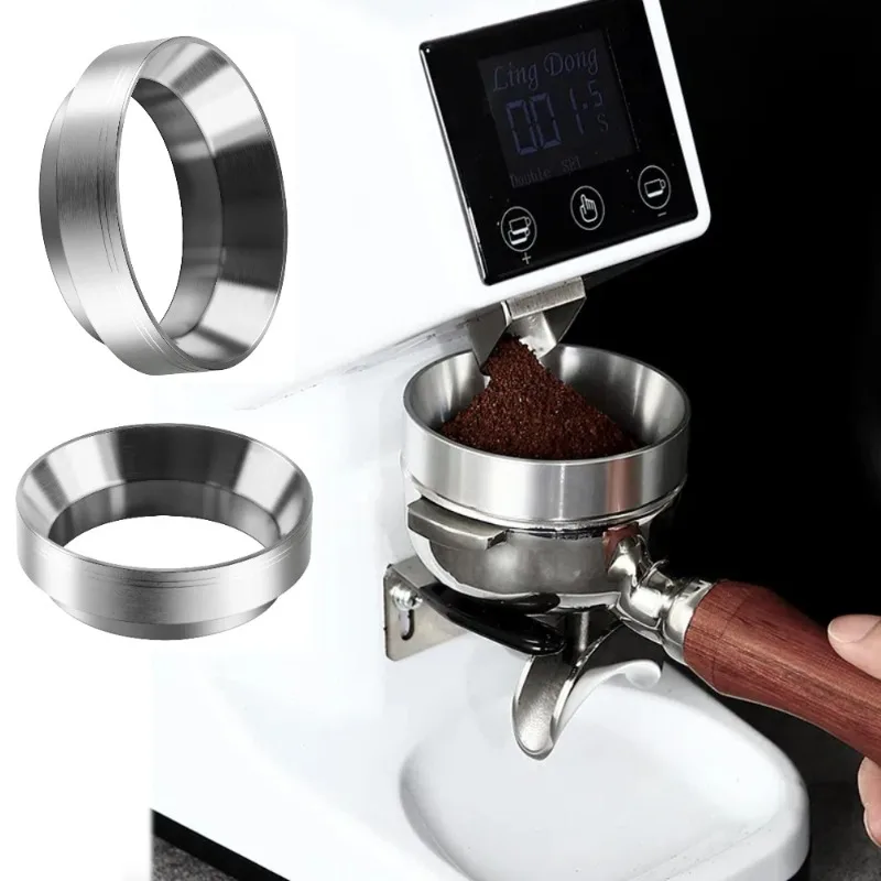 Stainless Steel Espresso Dosing Funnel Compatible Coffee Grinder Powder Dispenser Ring for Home Office Restaurant Use - view 5