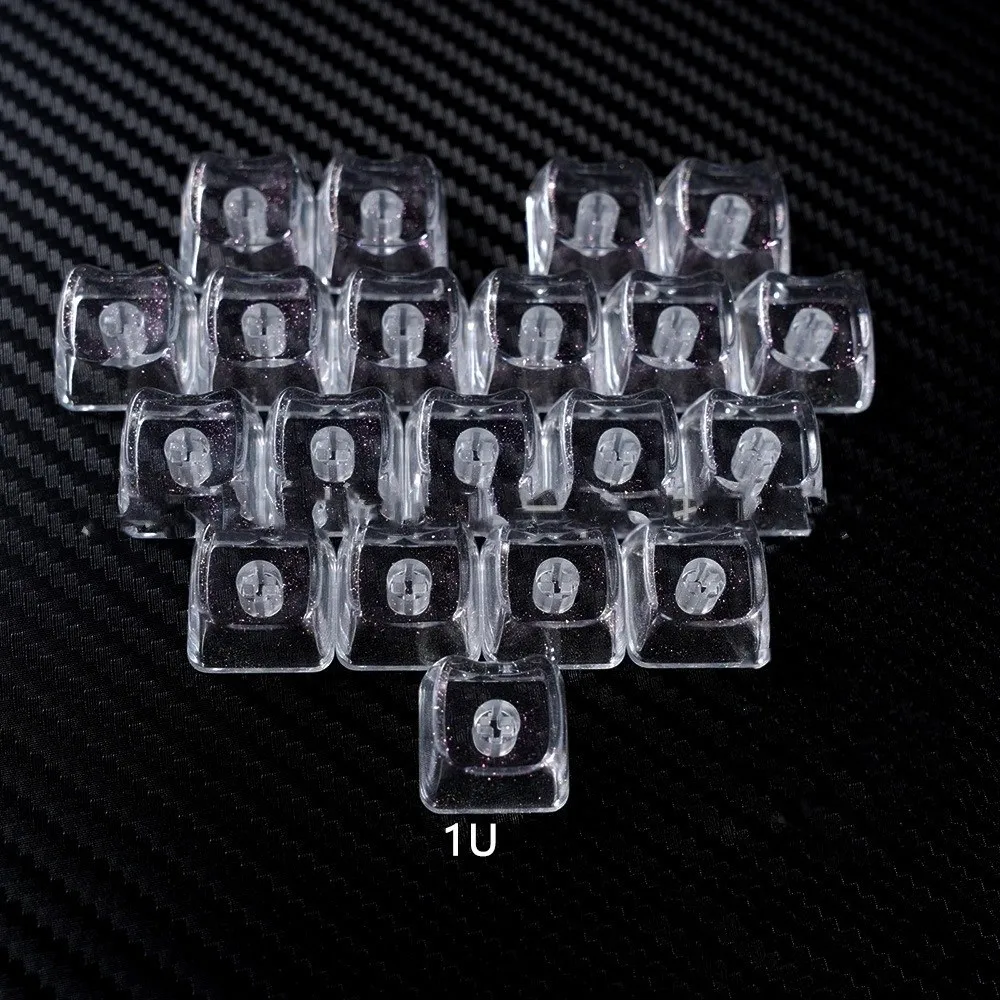 10Pcs New Transparent Cat Shaped Keycaps PBT 1U MAO Profile Keycaps Cartoon Blank Key Caps For MX Switch Keyboard