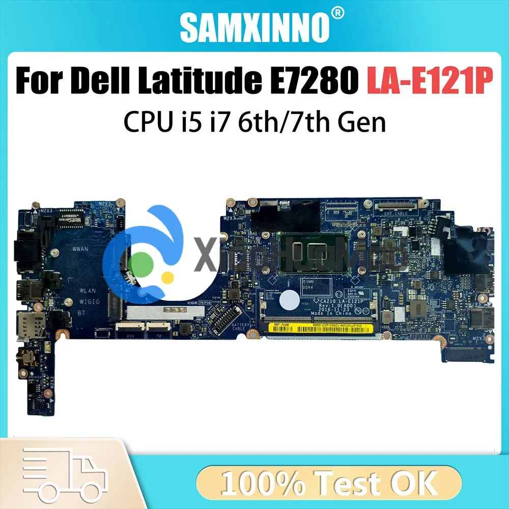 

Mainboard For Dell Latitude 7280 E7280 HP2CR CN-0HP2CR LA-E121P Laptop Motherboard With I5 I7 6th 7th CPU 100% Tested