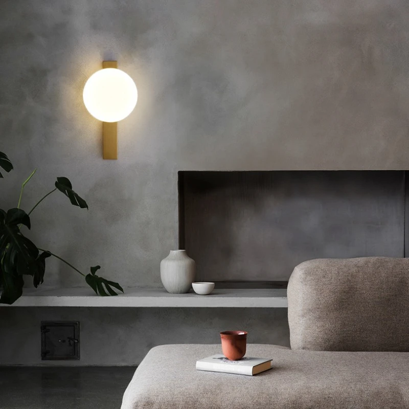 Nordic Bedroom Bedside Led Wall Lamp Simple Circular Staircase Lighting Balcony Corridor Light Entrance Lighting Dresser Luster
