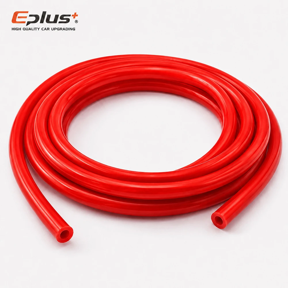 EPLUS Universal Red Silicone Vacuum Line ID 3mm-12mm Heat Resistant Flame Retardant Auto Motorcycle Hose
