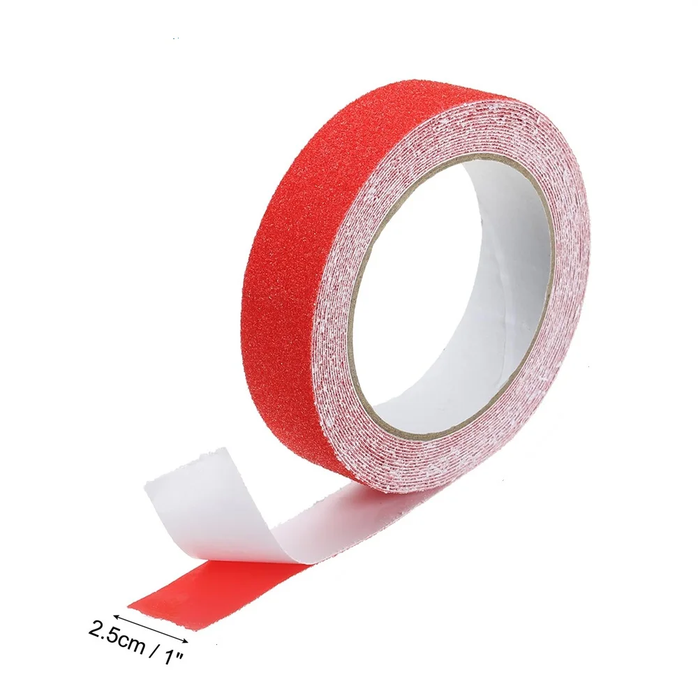 25mm*5m Red Anti Slip Traction Tape Non-Slip Grip Strips Waterproof Non Skid Tread Safety Warning Sticker For Stair Step Scooter