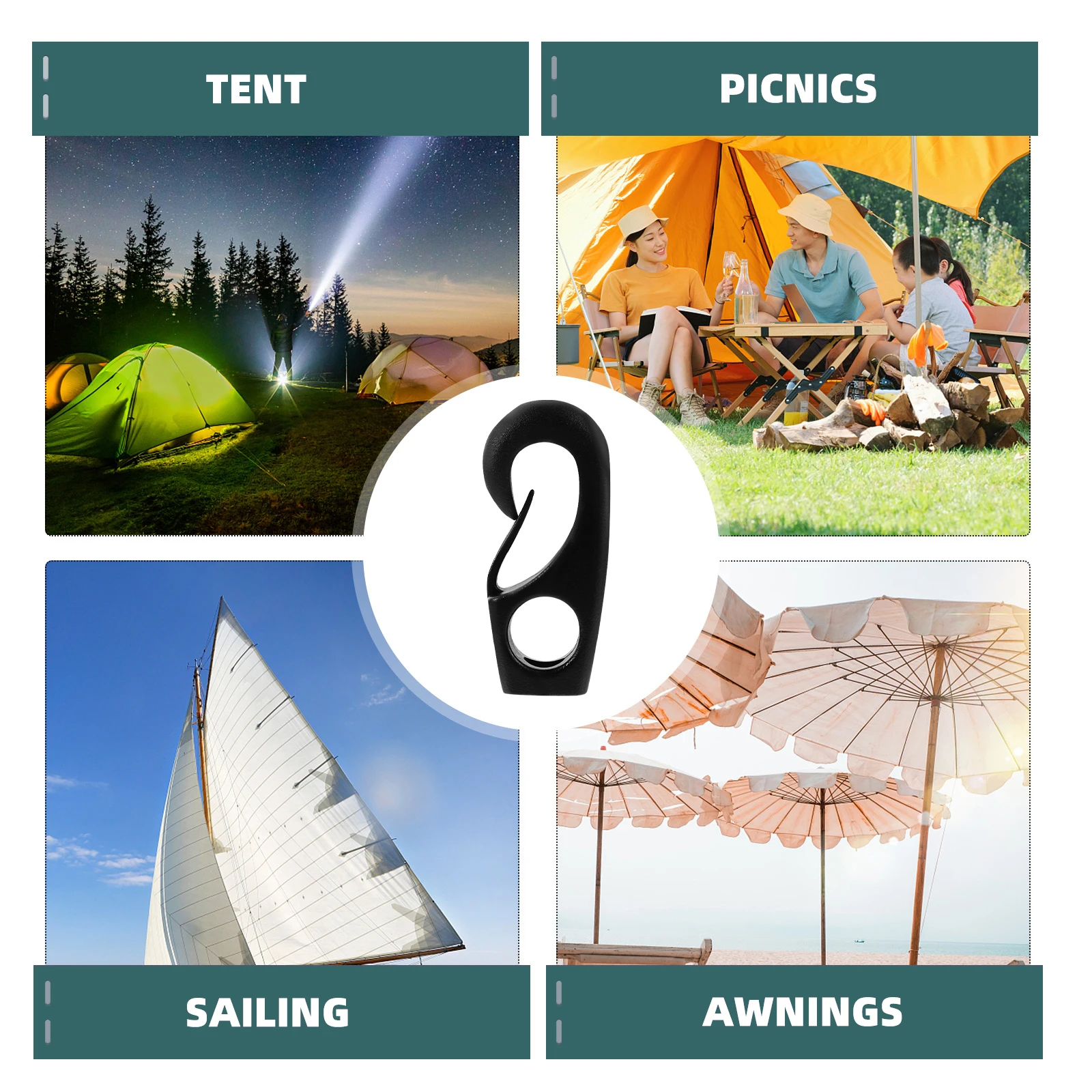 

1 set 1 Set Dock Mooring Hook Elastic Mooring Boat Tie Dock Watercraft Safety Rope Marine Elastic Rope Boat Accessory