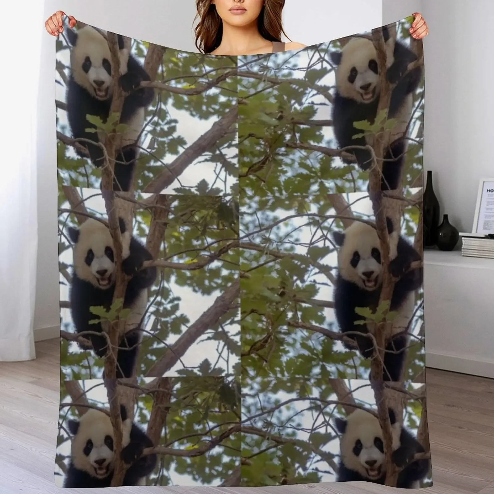 

Baby Panda Xiao Qi Ji at the National Zoo Throw Blanket wednesday anime bed plaid Thins Blankets