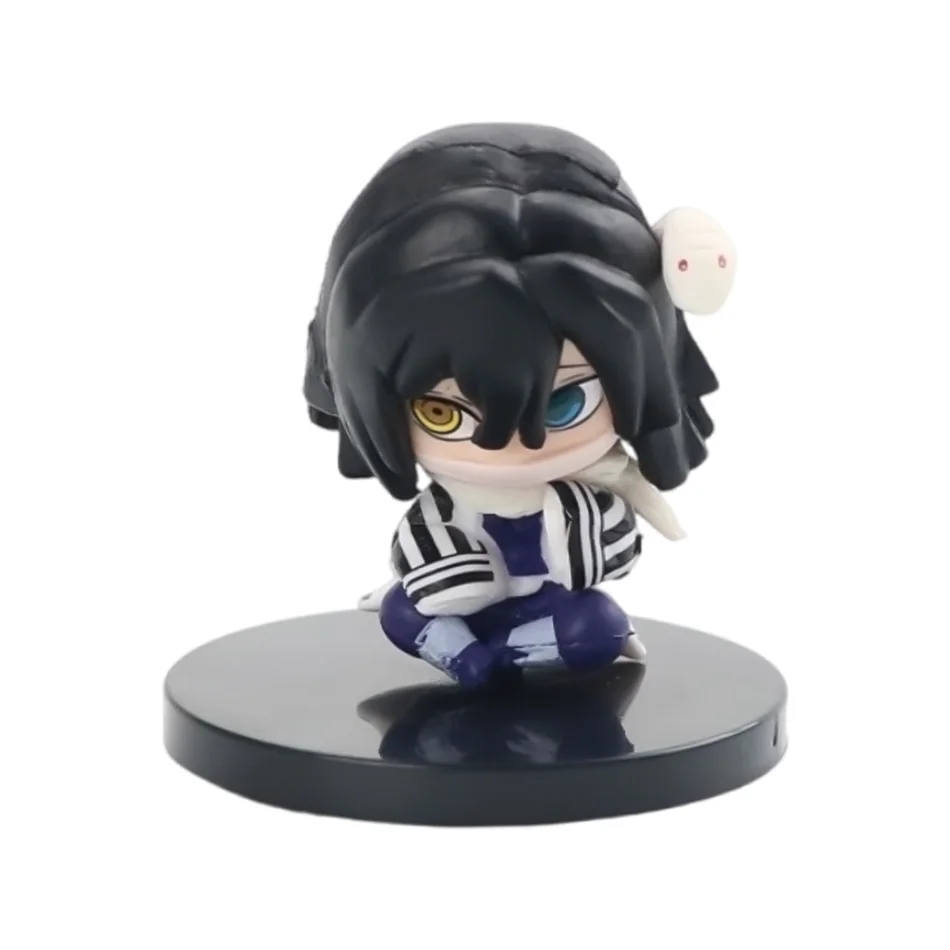 5pcs Set Q Versie Demon Slayer Zitten Spook Pop Tanjiro Nidouzi Inosuke Zenizu Figuur Action Figure Movie Model kid speelgoed Gift