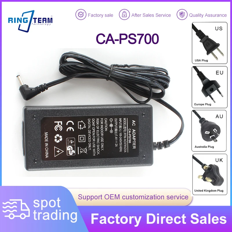 Power AC Adapter CA-PS700 PS700 for Canon Cameras EOS Kiss Digital Powershot S1 S2 S3 S5 SX1 SX10 SX20 Elura 50 60 65 70 80