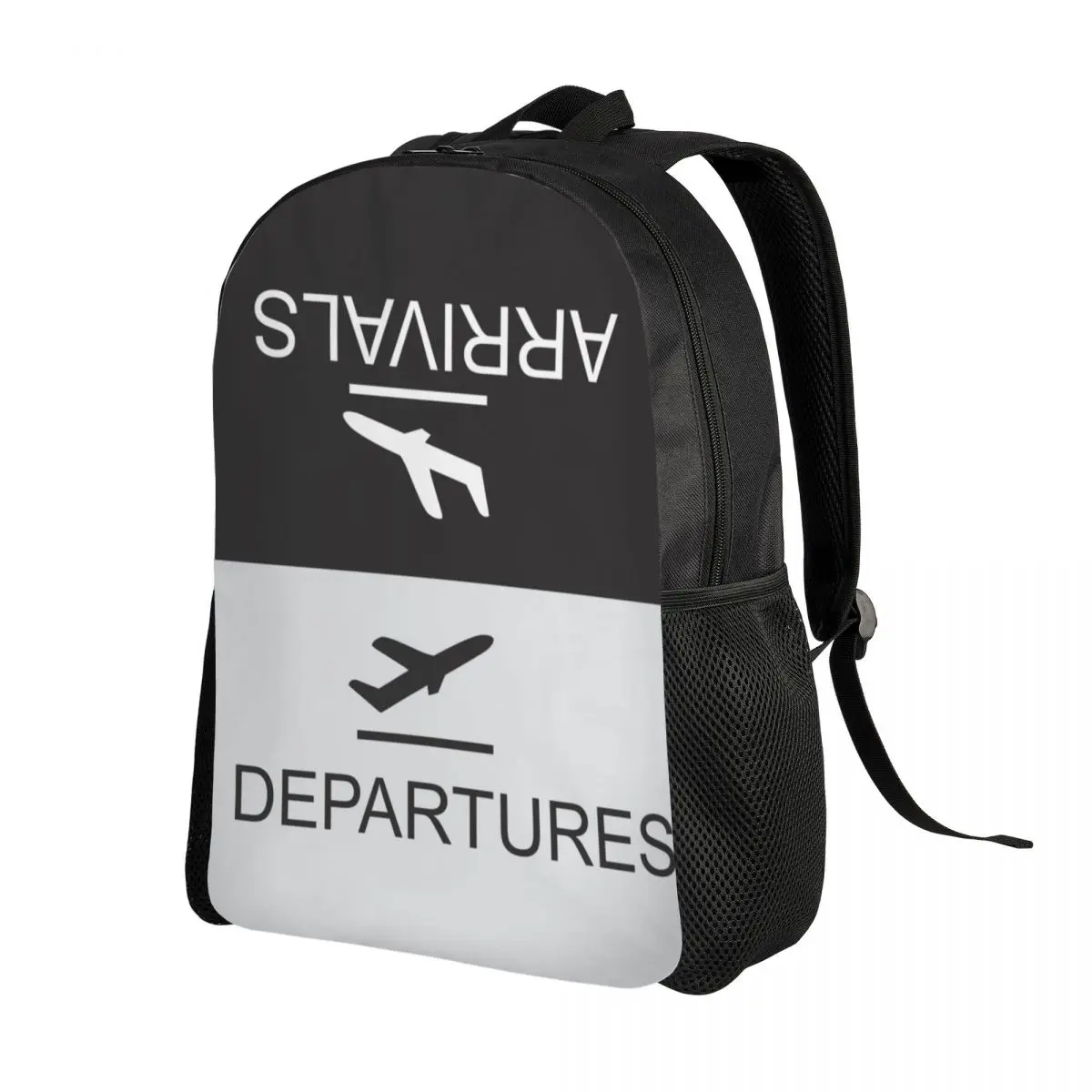 Flight Arrival And Departure Backpack for Men Women Waterproof School College Plane Aviation Pilot Bag Printing Bookbag