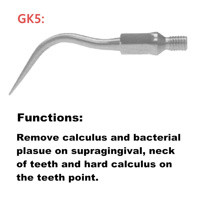 ทันตกรรมทันตกรรม Air Scaler เคล็ดลับสําหรับ KAVO SONICFLEX/SIRONA ทันตกรรม Scaling Tips GK1 GK2 GK3 GK4 สําหรับถอดแคลคูลัส/แบคทีเรีย