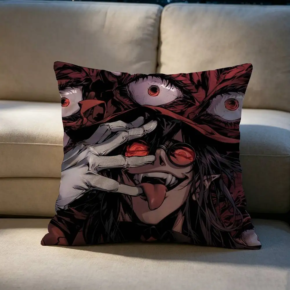 Hellsing Anime Cool  Double-sided printed pillow cover Solid color minimalist pillowcase, fits all bedroom styles
