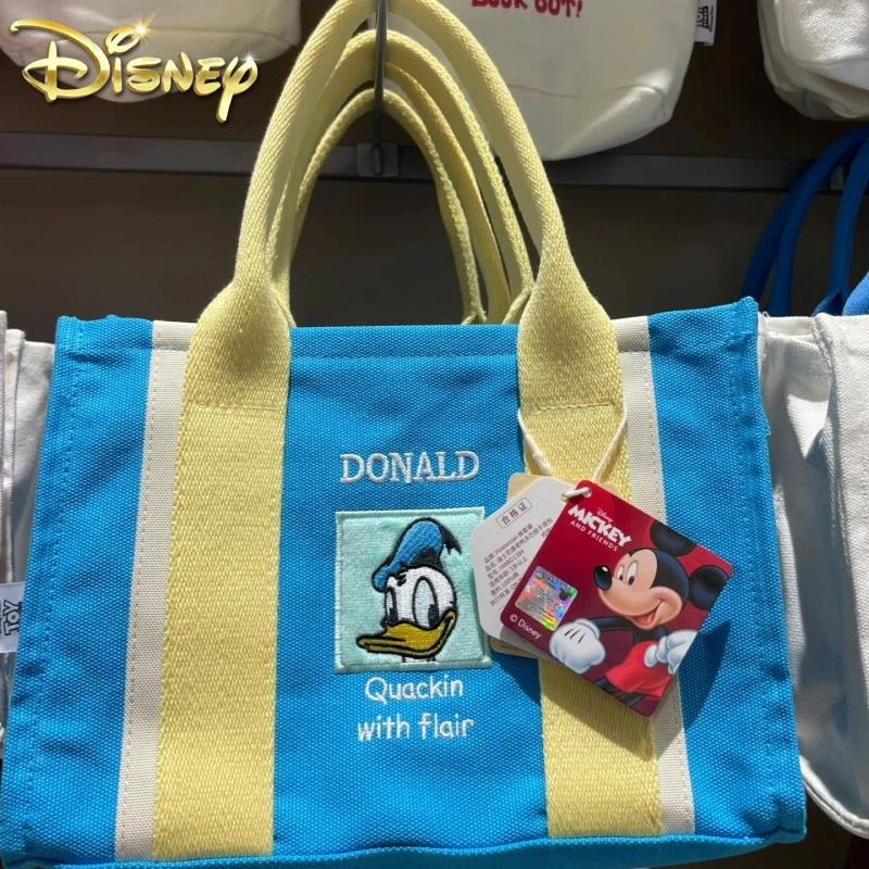 

New Disney Winnie The Pooh Donald Duck Chip Canvas Shoulder Bag For Women Cartoon Casual Crossbody Bag Daily Commuting Handbag