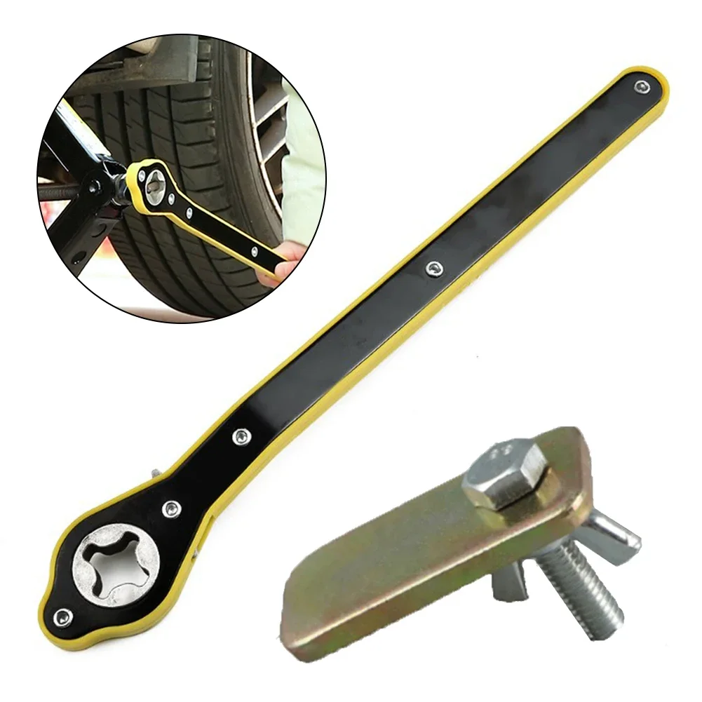 Auto arbeitssparende Jack Ratsche Scissor Jack Garage Reifen Rad Lug Schlüssel Griff arbeitssparende Schlüssel Auto Reparatur Werkzeuge – Detail 2