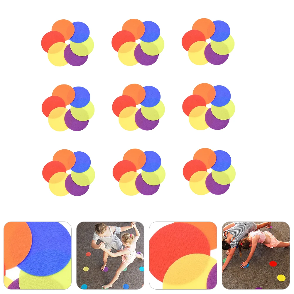 

30pcs Education Carpet Mark Sticker Round Nylon Kids Classroom Organization Spot Safe Learning Game Activity Decor For