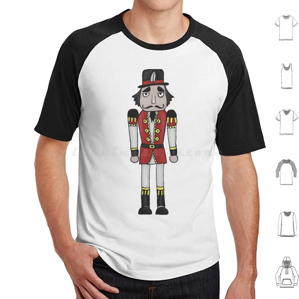 Nutcracker Soldier Christmas Holiday T Shirt Big Size 100% Cotton Santa Claus Nutcracker Nutcrackers Christmas Best Wishes