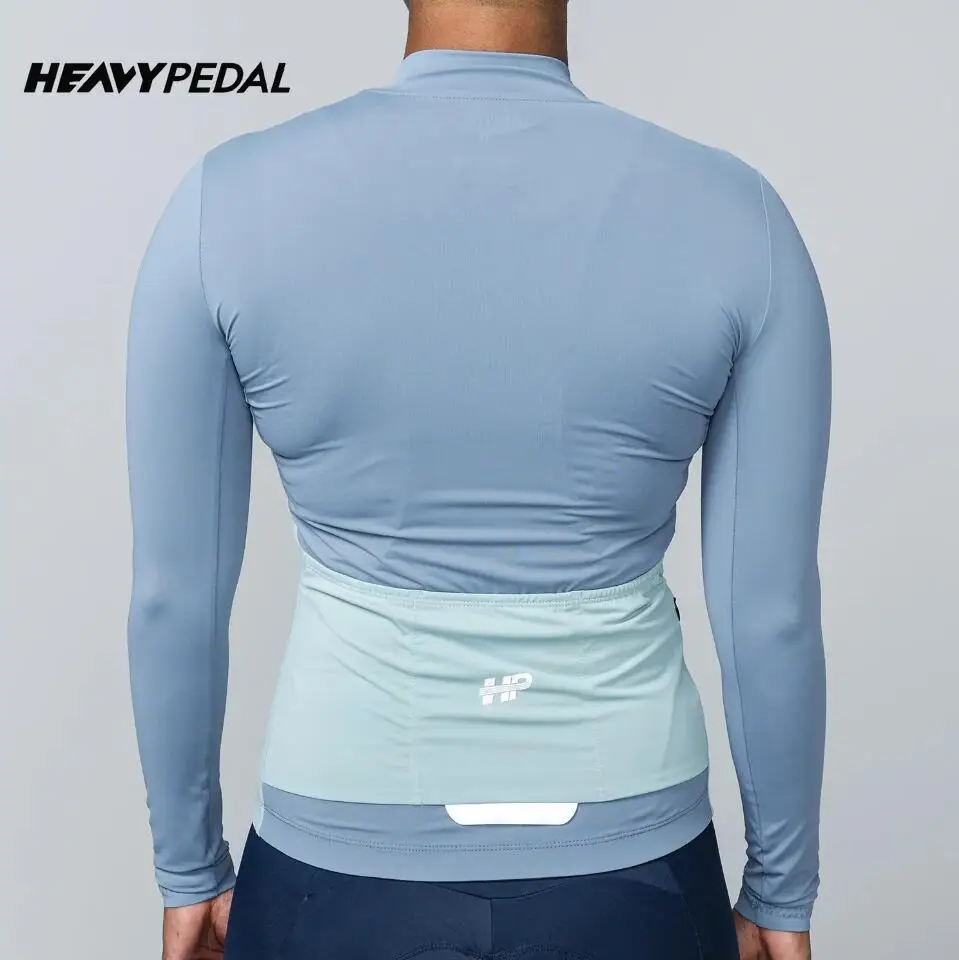 Heavypedal Cycling Jersey Woman Long Sleeves Mountain Bike MTB Shirts with Zippers Pockets Spring Breathable Bicycle Clothing