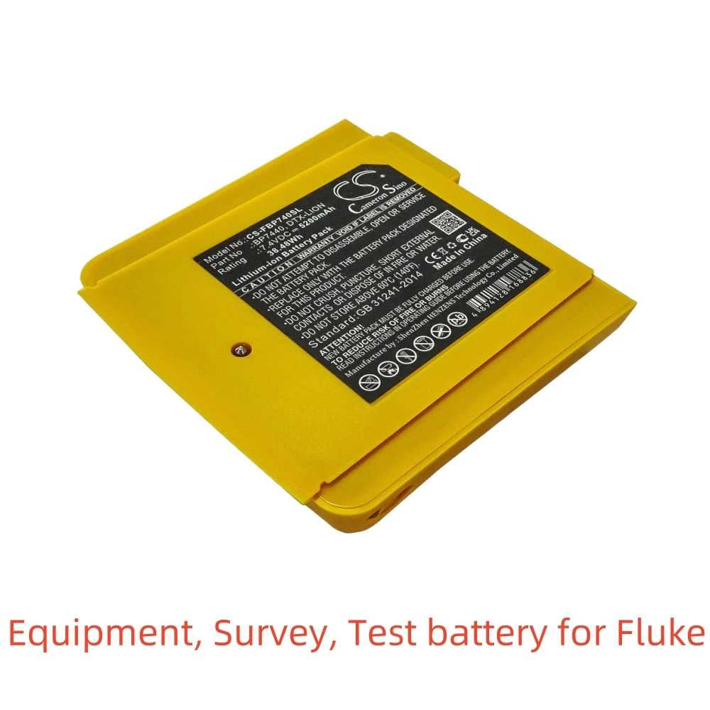 Li-ion Equipment, Survey, Test battery for Fluke，7.4v，5200mAh，DTX-1200-MS DTX-1800-MS