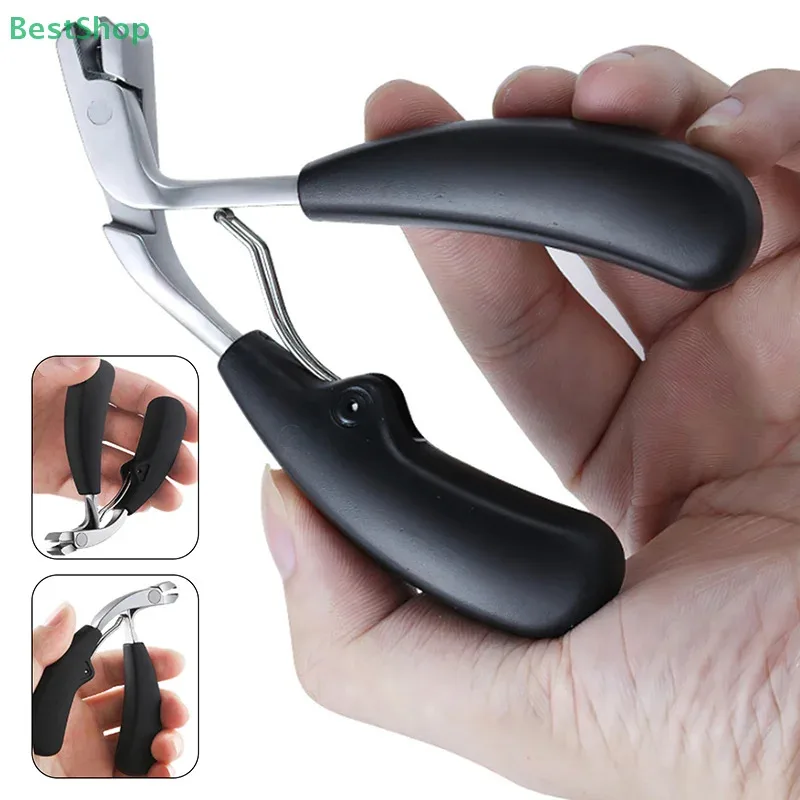 

☆1*Pipe Bend Curved Nail Clippers With Large Opening,Anti-splash Storage Nail Scissors For The Elderly Thick Toenails Heavy Duty