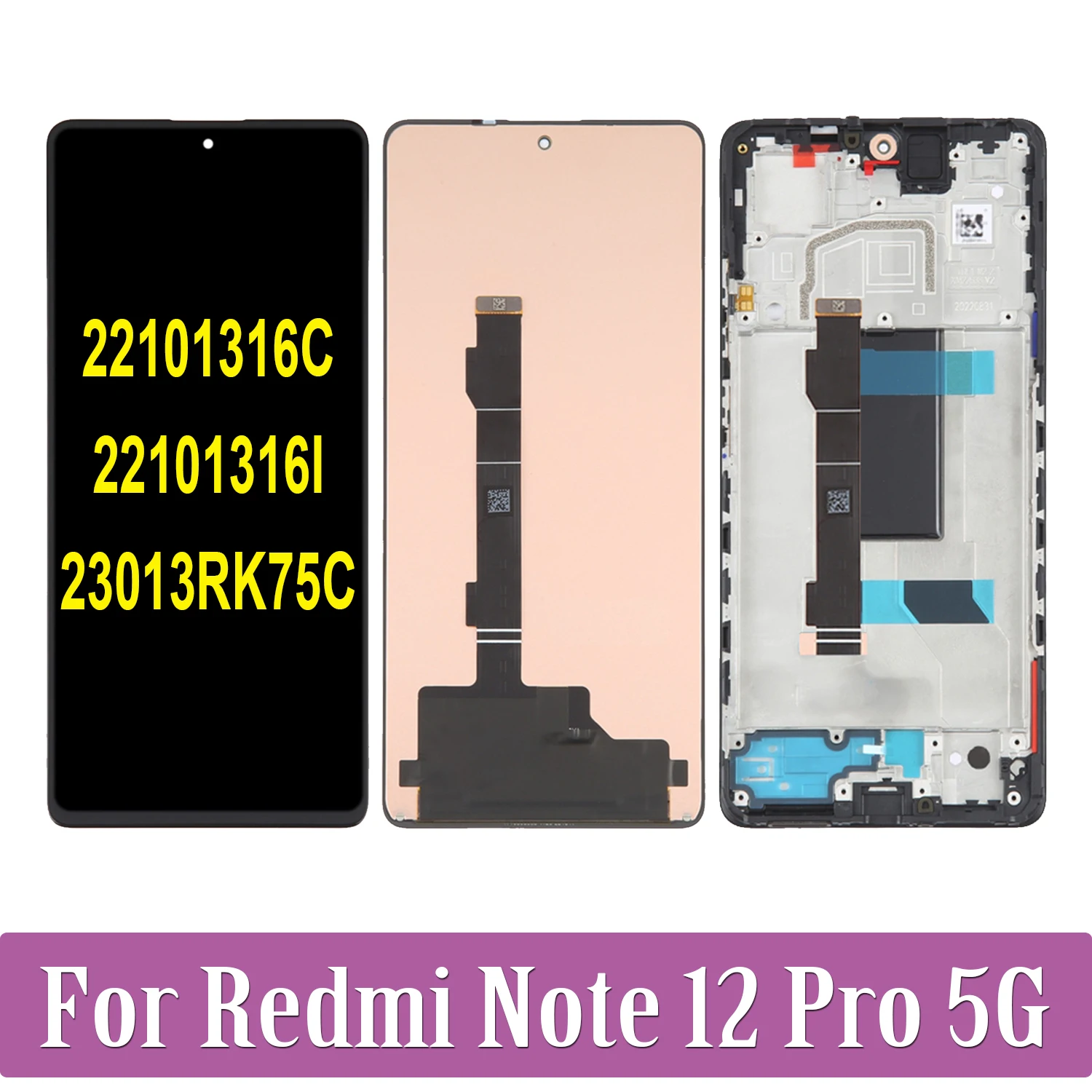 

For Xiaomi Redmi Note 12 Pro Plus 2209116AG 22101316UG 22101316C 22101316I LCD Display Touch Screen Digitizer Assembly