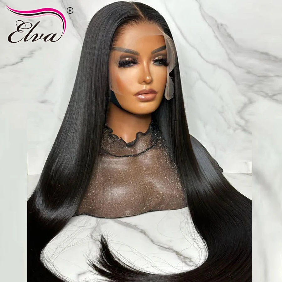 Elva Ultra Fitted 13X6 Glueless Wig Human Hair Ready To Wear Skinlike HD Lace Straight Human Hair Lace Frontal Wig Brazilian