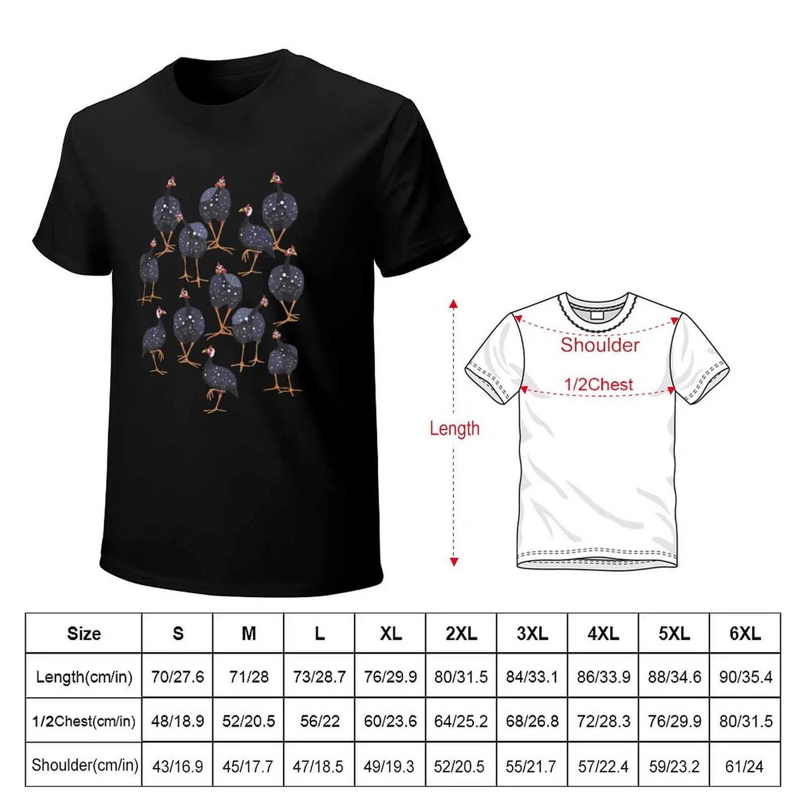 Guinea Fowl Hen Graphic Bird Art Gift T-Shirt Cool Dry Performance T-Shirt