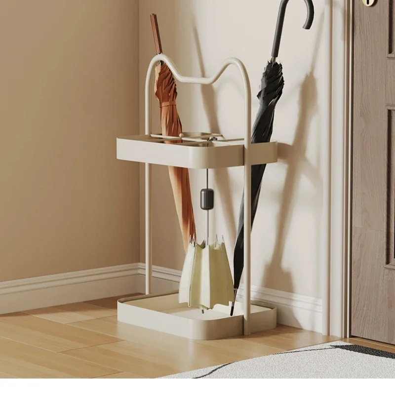 Large Capacity Umbrella Storage Rack Commercial Iron Bucket Househol Floor Standing Door Storage Multi-Use Entryway Organizer