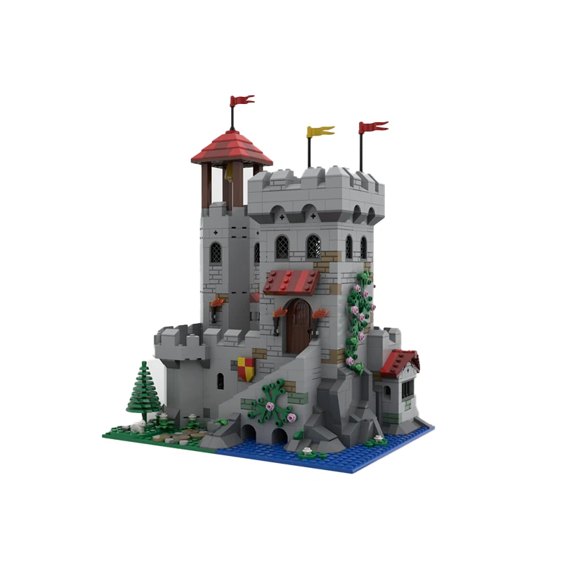 Medieval  Series Modular Building Riverside Outpost MOC  Architecture Castle Model Technical Bricks Assembly Children Toys Gifts