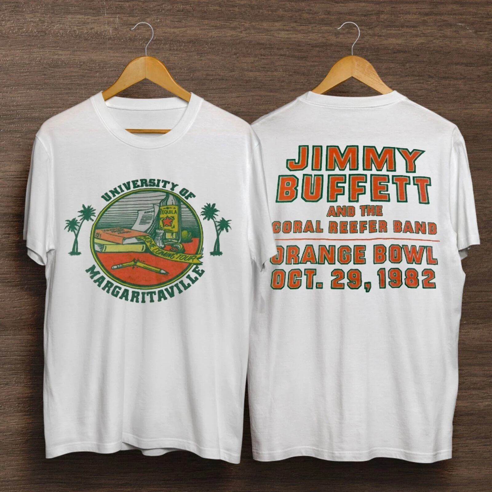 1982s Jimmy Buffett of Margaritaville Concert Tour 80s Vintage Classic T-Shirt