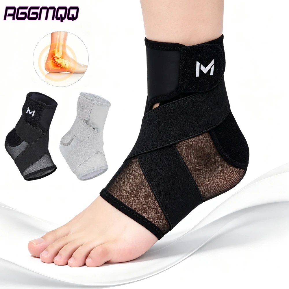 RGGMQQ Ultra-Thin Ankle Brace for Women Men, Breathable Compression Ankle Support for Sports, Low-Profile Foot Brace for Sports