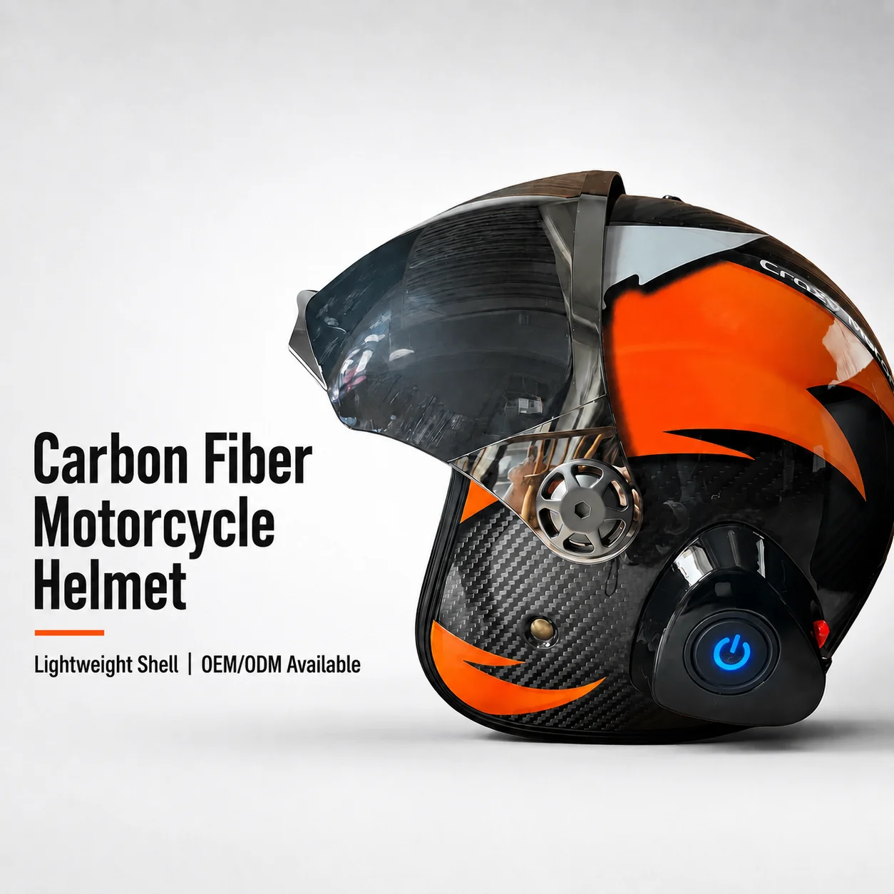 Carbon Fiber Motorcycle Helmet Lightweight Shell OEM/ODM Available