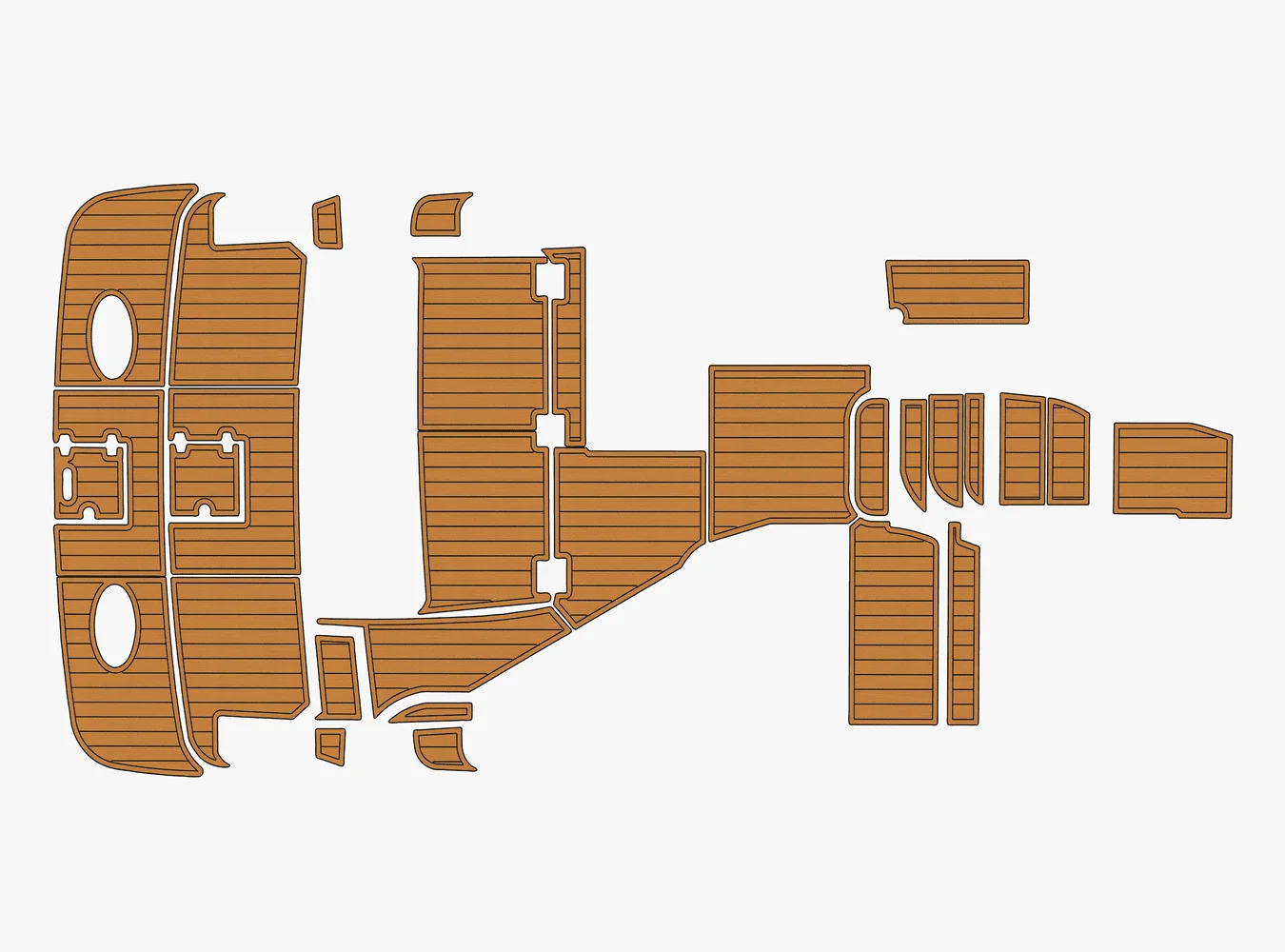 

2014-2017 REGAL 32 Express1/4" 6mm EVA foam Non-Slip PVC Teak Decking marine Mat aqua seadek carpet Marine Floor