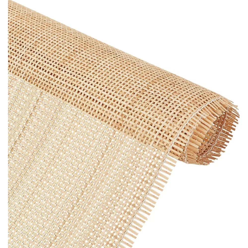 

14" Width Cane Webbing 1m/roll Rattan Cane Woven Rattan Sheets Natural Rattan Webbing Roll Net for Chair Cabinet Ceiling