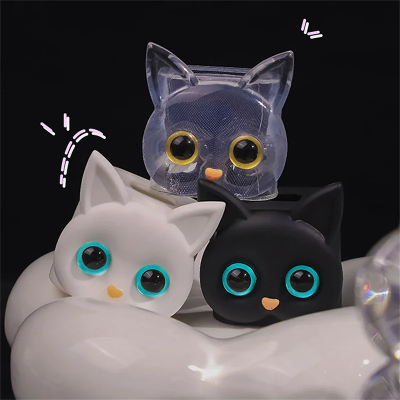Cute Cartoon Transparent Cat Protector Organizer Data Line Management Charging Safe Winder For IPhone IPad 11 12 18W-20W Charger