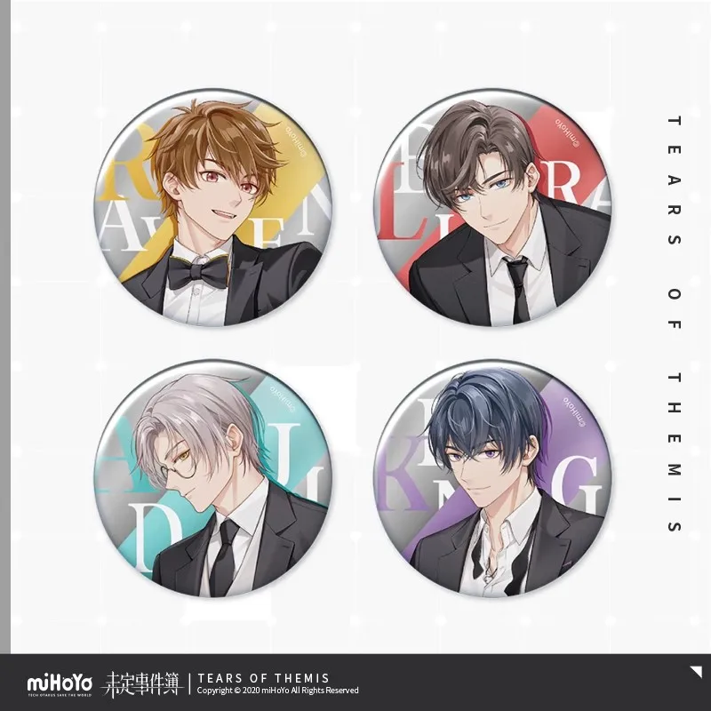 

[Genuine] Love Game Tears of Themis Luke Artem Cosplay Tinplate Badge Anime 3D DIY Cartoon Brooch Christmas Gift Accessories