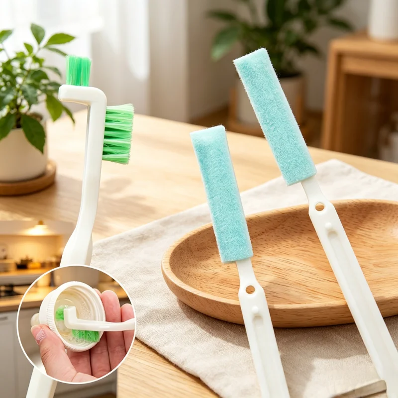 NEW Narrow Cup Brush Kit 3Pcs Long Handle, Straw Cleaning Brush Set Glass Tube Baby Milk Bottle, Cleaner Kitchen Tool for Home