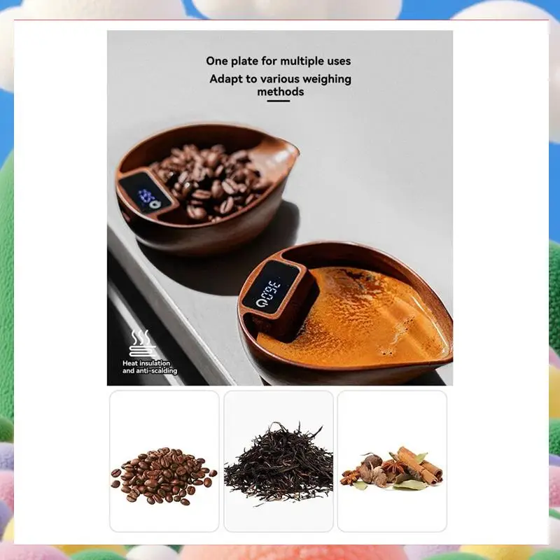 

Coffee Bean Weigher, Tea Leaf Scale, Walnut Hand Brewing Electronic Scale Coffee Bean Scale Accurate To 0.1G-AS97