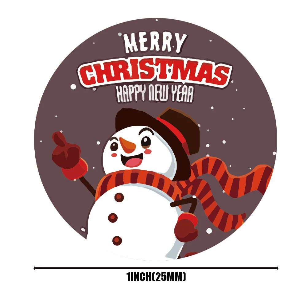 50-500pcs Santa Claus Snowman Stickers Merry Christmas Gift Sticker DIY Scrapbooking Xmas Party Decoration Gift Sealing Label