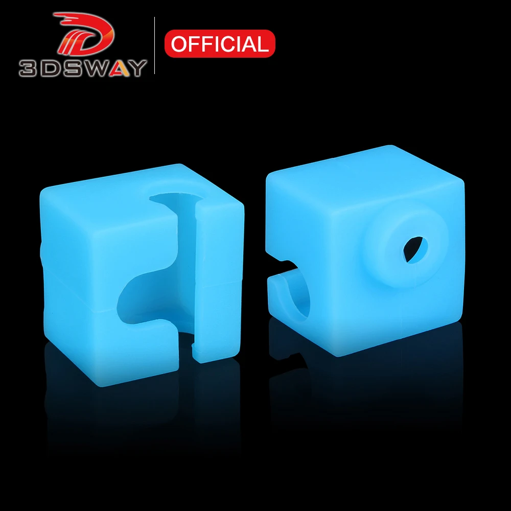 

3DSWAY 3D Printer Parts Heat Block Cover E3D V5 Hotend Extruder Heating Aluminum Block Silicone Sock for Anycubic I3 Mega/Chiron