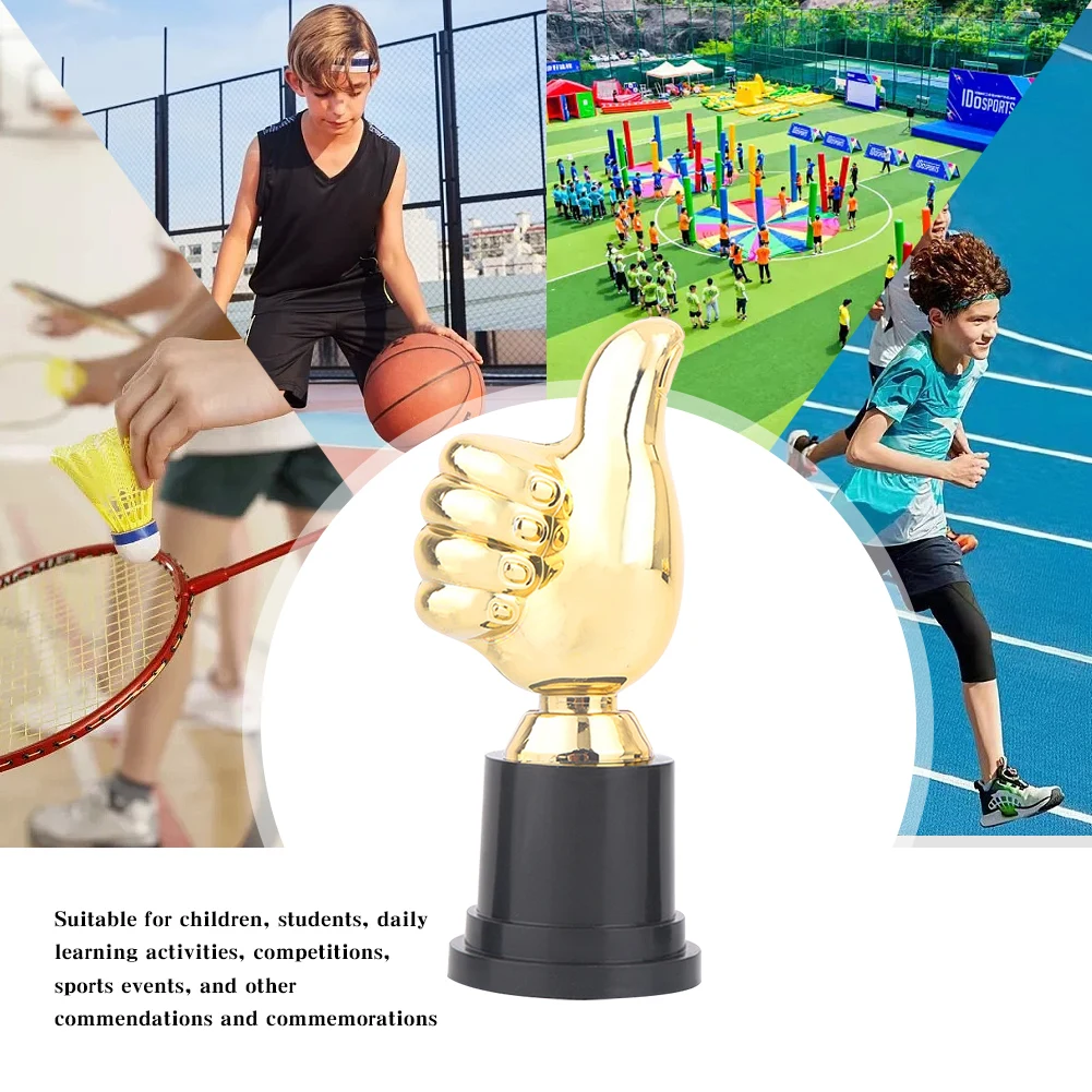 Duimen Omhoog Trofee Plastic Gouden Trofeeën Aanmoediging Mini Overwinning Trofeeën Prijs Prijzen 5in Hoog Voor Thuis Desktop Decor