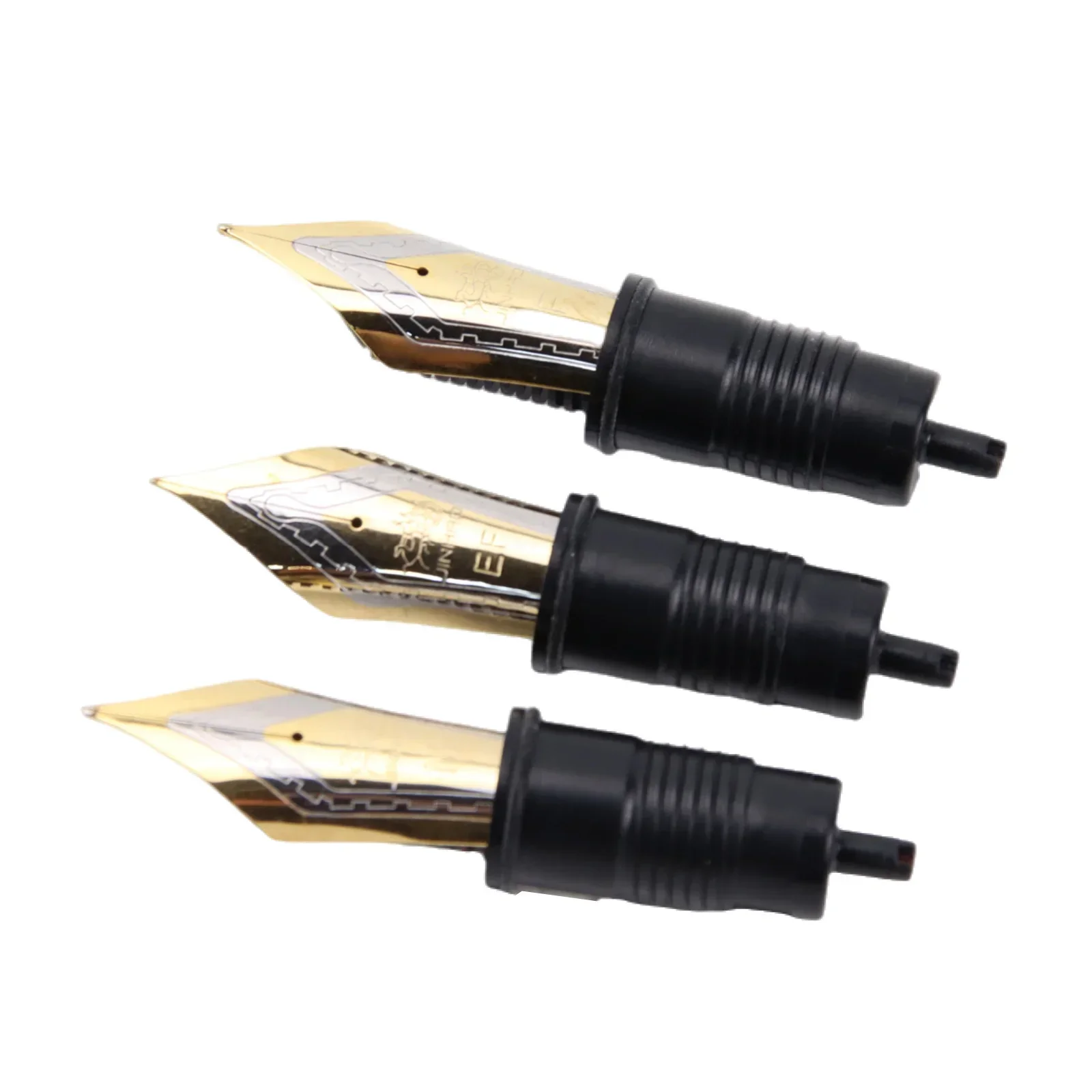 Imagem -02 - Jinhao Fountain Pen Nibs Metal Substituído ef f m Tamanho Dourado Prata X159 Pcs