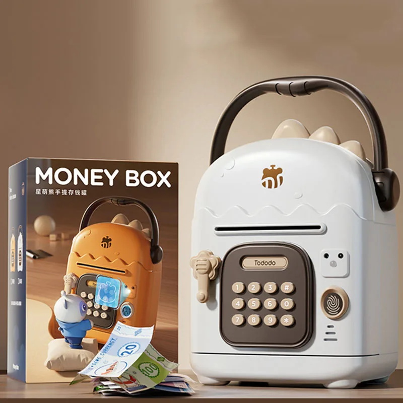 Electronic Plastic Money Boxes Organizer Metal Kawaii Storage Kids Safe Lock Cute Anime Piggy Bank Gift Skarbonka Home Products