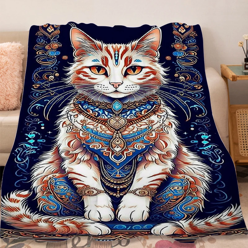 

Custom Blanket Sofa Cat Cool Fluffy Soft Blankets for Winter King Size Microfiber Bedding Warm Bed Fleece Camping Nap Throws