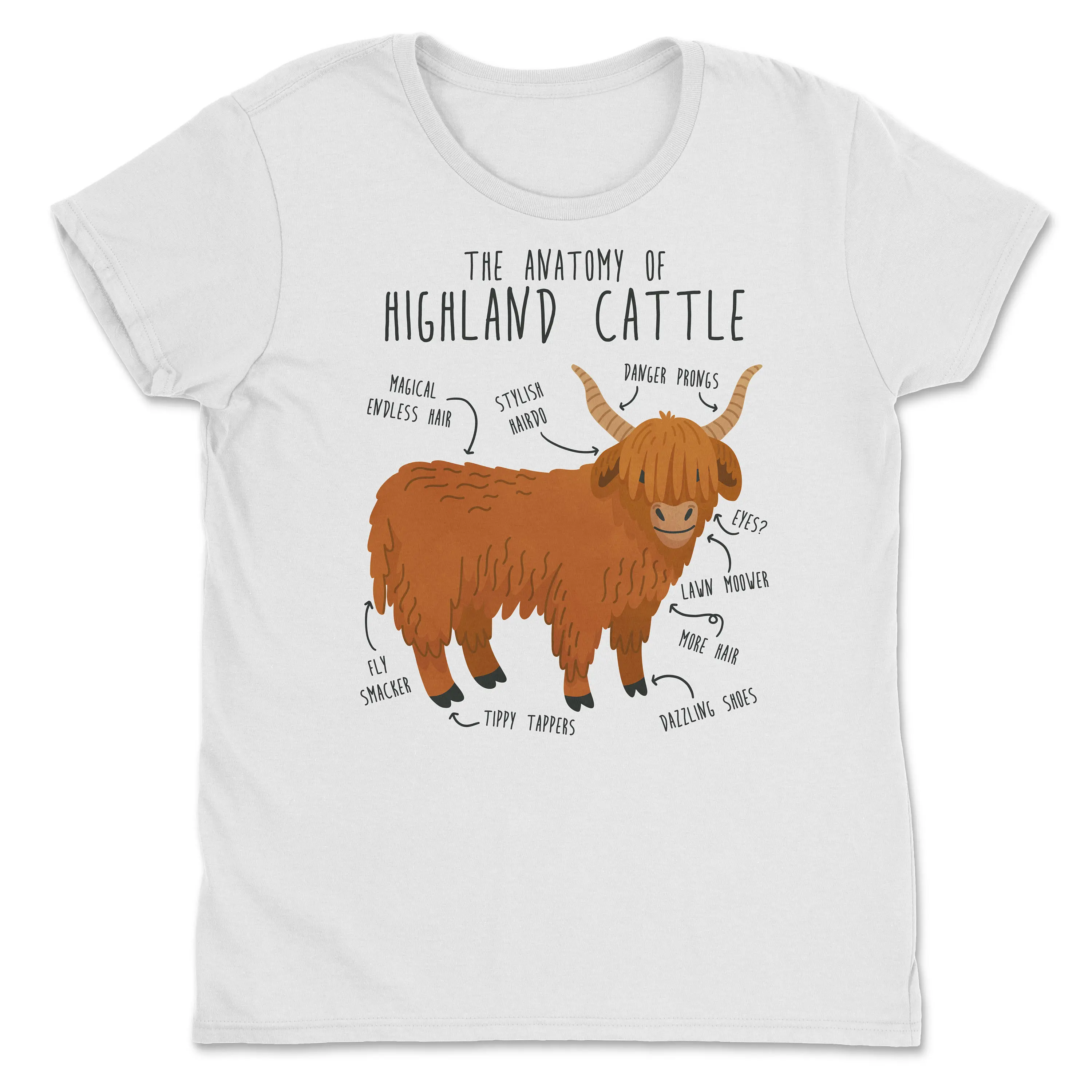 Highland Cow Shirt Men, Funny Cow Lover Cute Farmer T-shirt, Livestock Tshirt, Mom, Dad, Hairy Scottish Cow, Rancher, Homestead