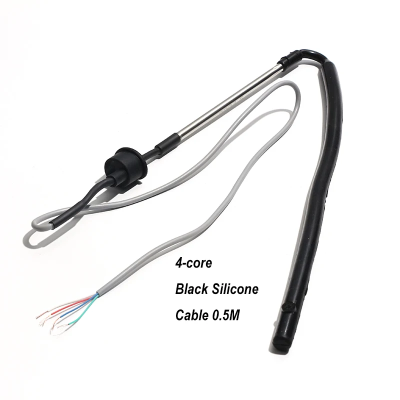 1PC Black Silicone Water Level Probe Solar Water Heater Accessories Water Temperature Sensor 2-Wire 4-Wire with Line 0.5M 20M