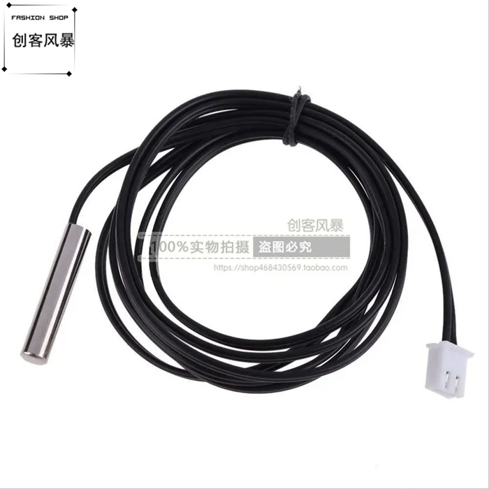 NTC Thermosensitive Temperature Sensor B3950 10K 1% Teflon High Temperature Resistant Line Waterproof Probe 1-2-3 Meters