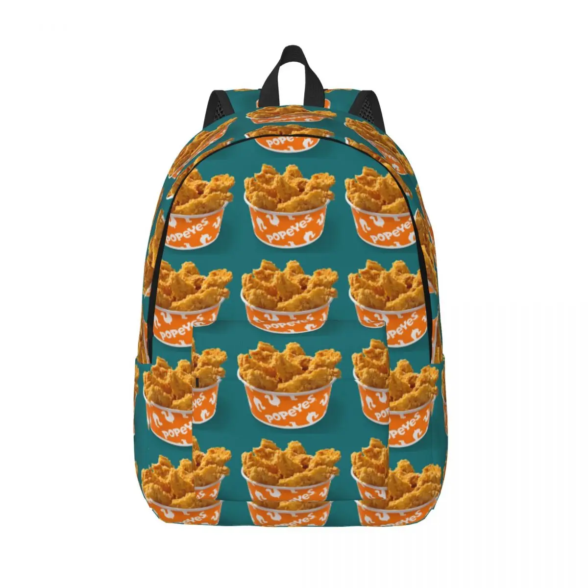 

Popeyes Chicken Bucket Backpack Student Boys Girls BookBag Kids School Bag Laptop Shoulder Bags for Men Women