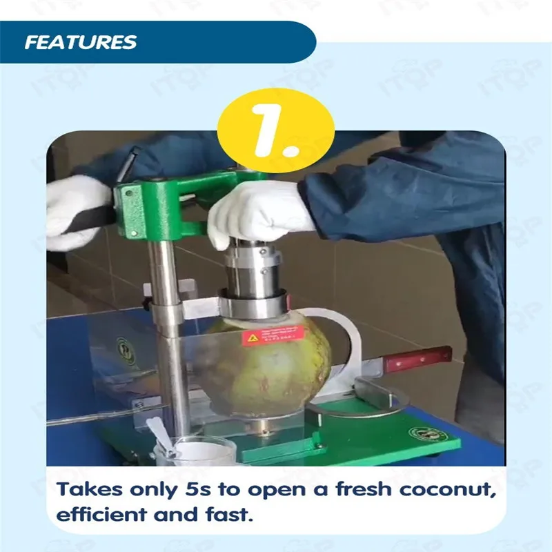 Coconut Opening Kit Fresh Green Young Coconut Peeler and Opener Manual Commercial Tool