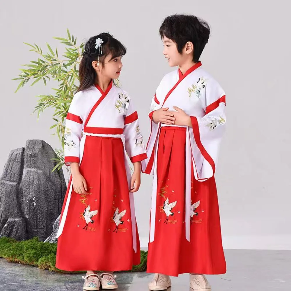 Unisex Hanfu Cosplay Halloween Children's Ancient Students Recite Boys Costumes Chinese Traditional Clothes for Kids