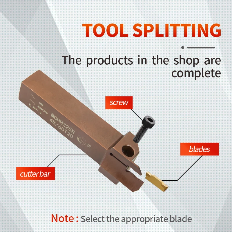 Imagem -03 - Mola Aço End Face Groove Cutter Mghh325r Torno Cnc Suporte da Ferramenta de Corte Inserção Mgmn300 24 36 48 60 75 100 200 160300